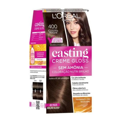Tinta de Cabelo Casting Creme Gloss L’Oréal Paris - 400 Castanho Natural