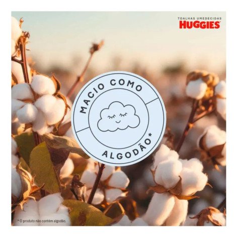 Lenço Umedecido Huggies Baby Hidratação Hipoalergênico Sem Álcool 48 unidades