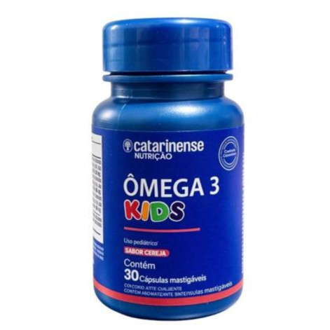 Ômega 3 Kids Catarinense Nutrição Cereja 30 Cápsulas Mastigáveis