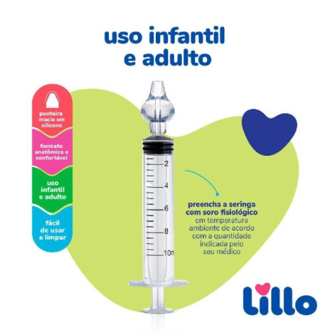 Kit Seringa Lavagem Nasal Lillo 10ML