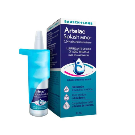 Lubrificante Ocular Artelac Splash MDO Ácido Hialurônico 0,24% frasco 10ml