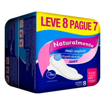 Absorvente Natural Gel Mais C/Abas L8 P7