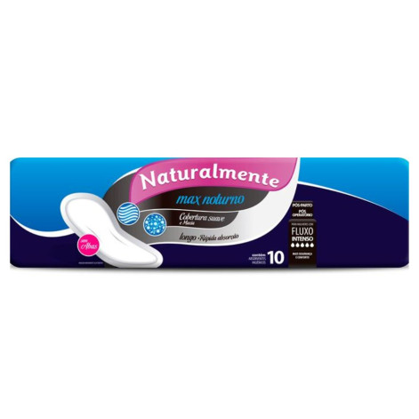 Absorvente Nat Max Long Not S/Abas C/10Un