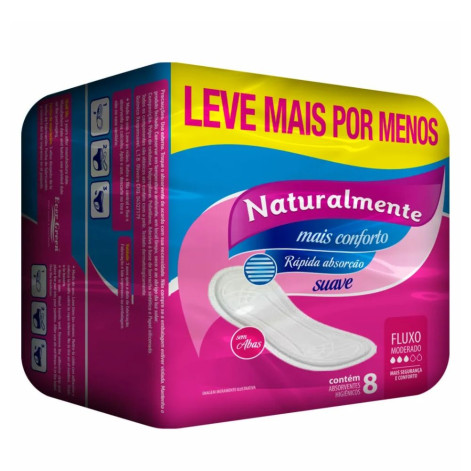 Absorvente Naturalmente S/Abas C/8 Un
