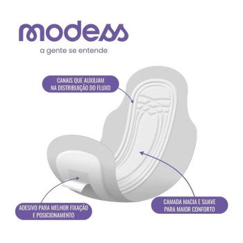 Absorvente Modess Malha Suave com Abas 32 unidades