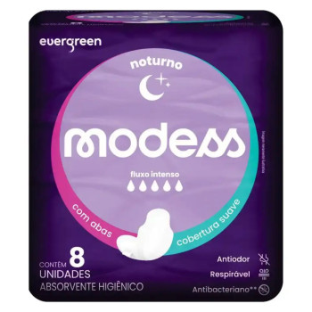 Absorvente Modess Noturno C/A 8Un