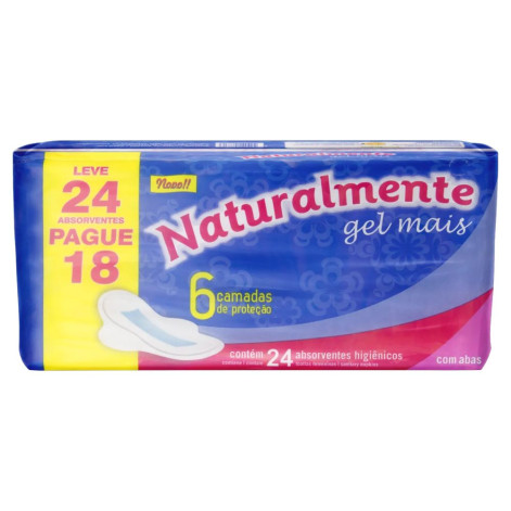 Absorvente Naturalmente Gel Mais L24P18
