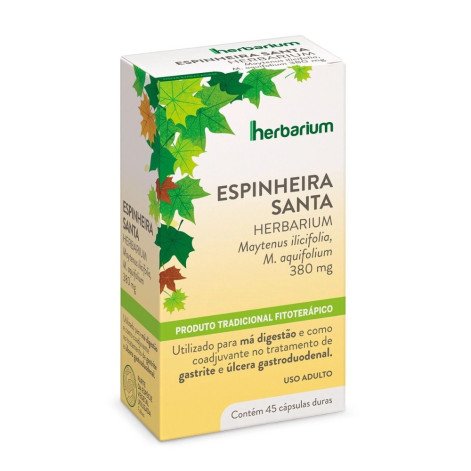 Espinheira Santa Maytenus Ilicifolia Com M. Aquifolium 380mg Com 45 Cápsulas Herbarium