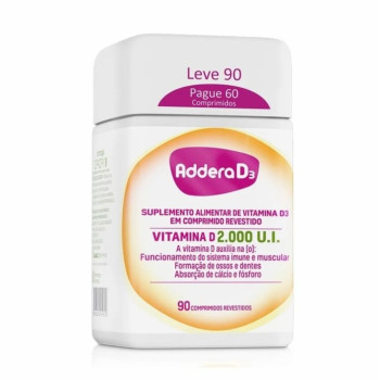 Suplemento Alimentar Addera D3 2000Ui 90 Comprimidos