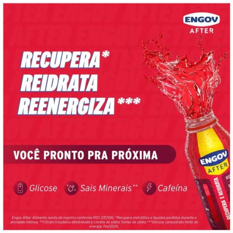Bebida Isotônica Engov After Red Hits 250ml