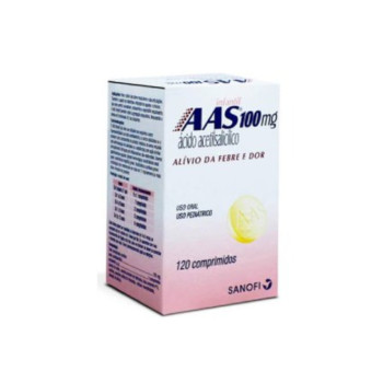 AAS Ácido Acetilsalicílico 100mg Infantil 120 comprimidos