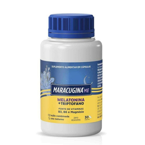 Suplemento Alimentar Maracugina Me Melatonina + Triptofano 30 Cápsulas