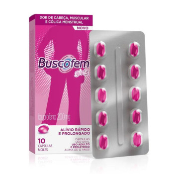 Buscofem Girls 200mg com 10 Cápsulas Moles