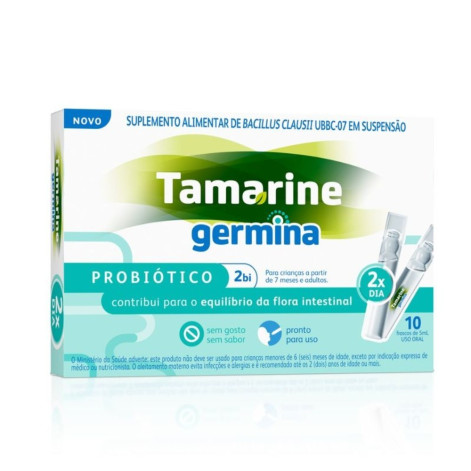Probiótico Tamarine Germina 2Bi Com 10 Frascos de 5ml cada