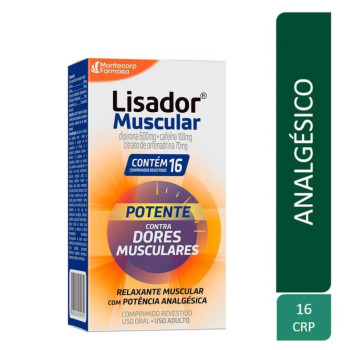 Lisador Muscular Analgésico e Relaxante Muscular 16 comprimidos