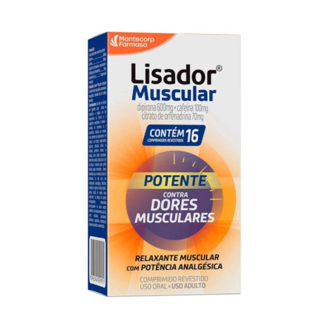 Lisador Muscular Analgésico e Relaxante Muscular 16 comprimidos