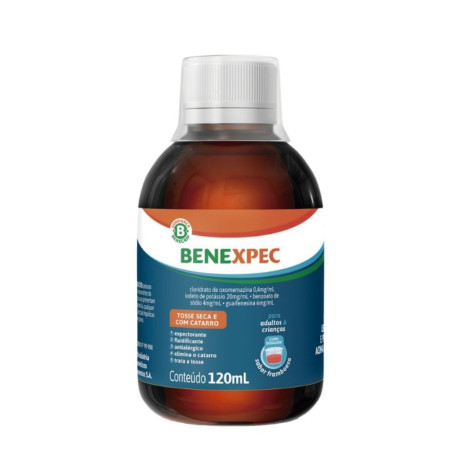 Benexpec Xarope 120ml Adulto e Pediátrico Sabor Framboesa Cosmed