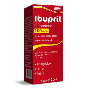 Ibupril Ibuprofeno 100mg/ml Suspensão Oral 20ml