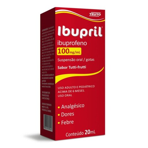 Ibupril Ibuprofeno 100mg/ml Suspensão Oral 20ml