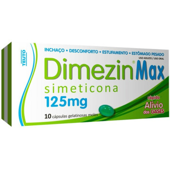 Dimezin Max Simeticona 125mg Com 10 Cápsulas