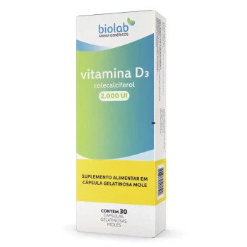 Vitamina D3 2.000ui Colecalciferol 30 Cáps Moles Biolab