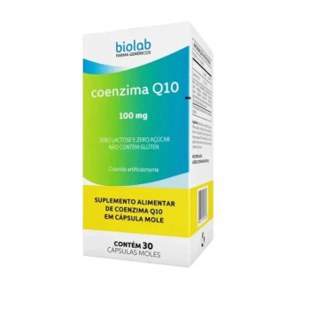 Suplemento Coenzima Q10 100mg com 30 cápsulas Biolab