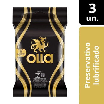 Camisinha Olla Lubrificado 3 Unidades