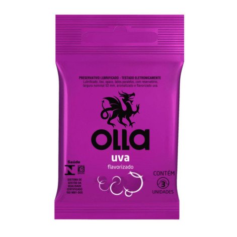 Camisinha Olla Lub Uva C/3Un