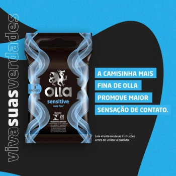 Camisinha Olla Sensitive C/3 Un