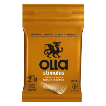 Camisinha Olla Lub Stimulus Com 3 Unidades