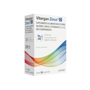 Suplemento Alimentar Marjan Vitergan Zinco D 30 Comprimidos