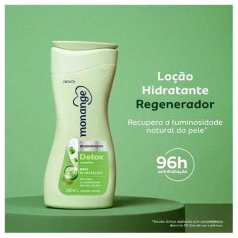 Loção Corporal Deo-Hidratante Capim-Limão & Gengibre Monange Detox Frasco 200ML