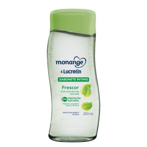 Sabonete Líquido Íntimo Monange e Lucretin Frescor 200ml