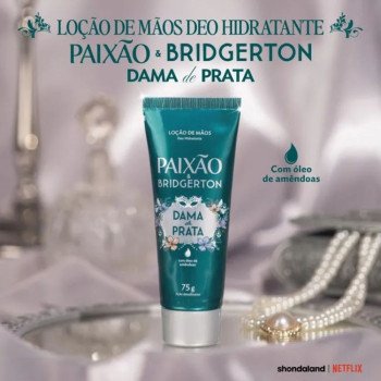 Loção Hidratante de Mãos Paixão & Bridgerton Dama de Prata com Ação Desodorante 75g