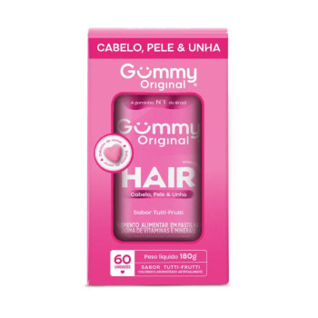 Suplemento Alimentar Gummy Hair Vitamin Tutti-Frutti - 60 unidades