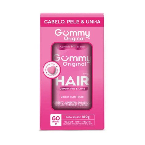 Suplemento Alimentar Gummy Hair Vitamin Tutti-Frutti - 60 unidades