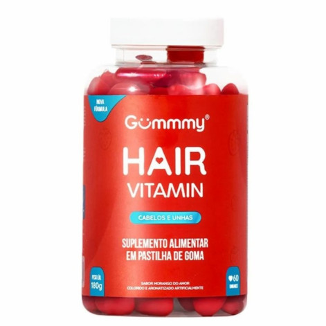 Suplemento Alimentar Gummmy Hair Vitamin Morango 60 Unidades