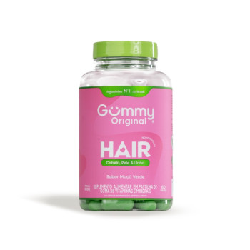 Suplemento Hair Vitamin Maçã Verde Gummy 60 gomas