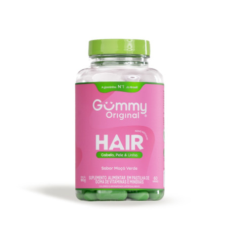 Suplemento Hair Vitamin Maçã Verde Gummy 60 gomas
