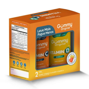 Kit Gummy Vitamina C 100mg 30 gomas + Vitamina D 2000UI 30 gomas