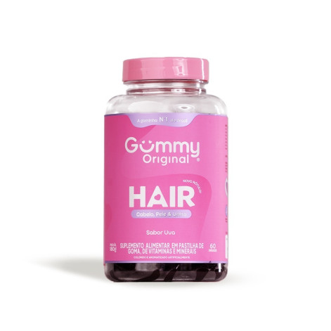 Gummy Hair Cabelo Pele e Unha Uva 60 Unidades