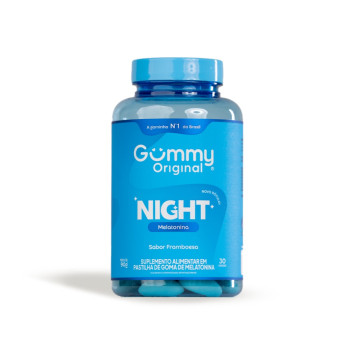 Gummy Night Melatonina Sabor Framboesa com 30 Gomas