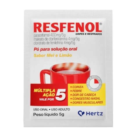 Resfenol Mel E Limão Pó Para Solução Oral 5g