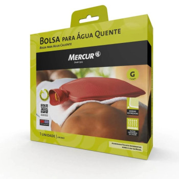 Mercur Bolsa para Água Quente Tamanho Grande 2 Litros Cor Bordô 