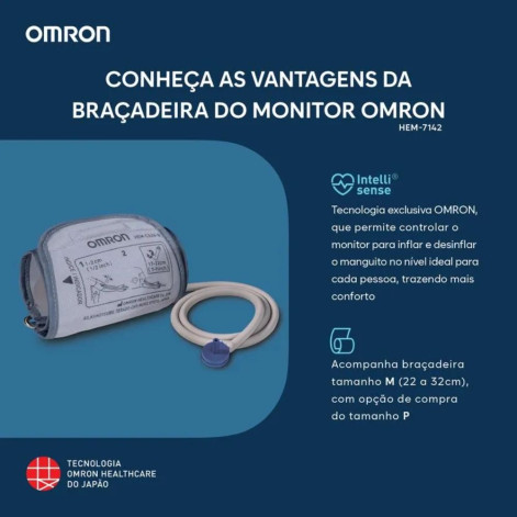 Monitor de Pressão Arterial de Braço Hem-7142-Br - Omron