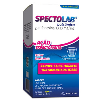 Spectolab Balsâmico Guaifenesina 1,33Mg/Ml Xarope Sabor Framboesa 150Ml