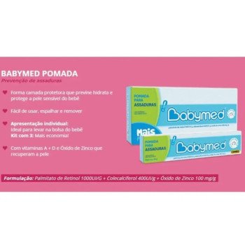 Pomada para Assaduras Babymed Menino Azul 45g