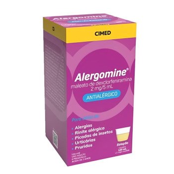 Antialérgico Alergomine Dexclorfeniramina 2mg/5ml 120ml Solução Oral + Copo Medidor