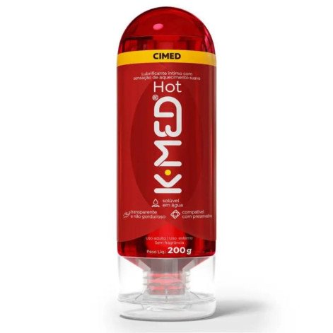Gel Lubrificante Íntimo K-Med Hot com 200g
