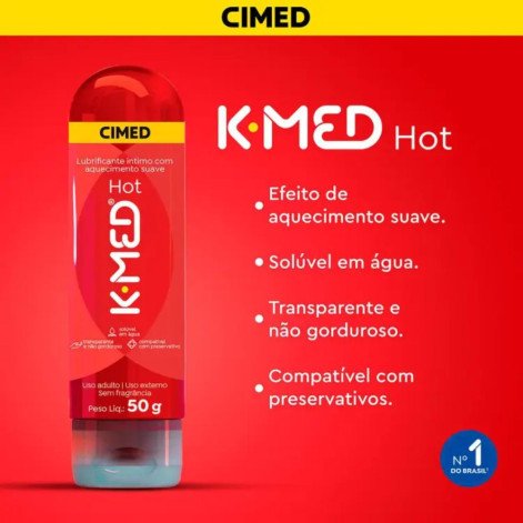 Gel Lubrificante Íntimo K-Med Hot 50g